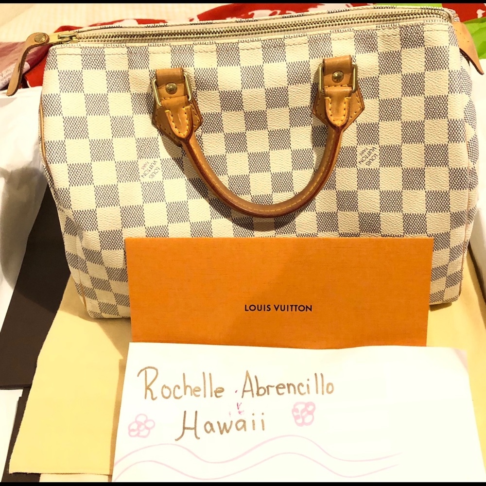 Authentic Louis Vuitton Speedy 30 Azure